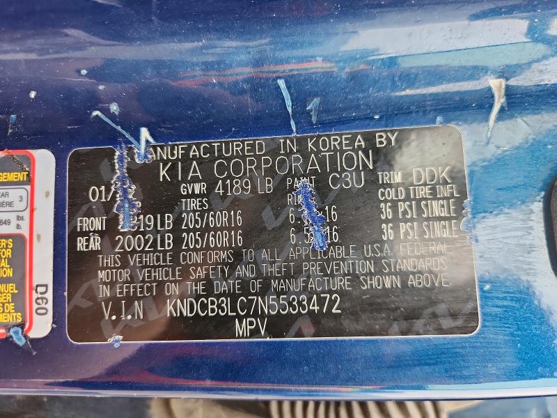Aukcja sprzedaży 2022 Kia Niro, vin: KNDCB3LC7N5533472, numer aukcji: 51783426