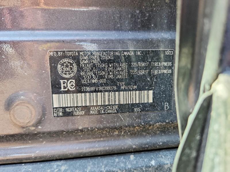 Aukcja sprzedaży 2024 Toyota Rav4, vin: 2T3B1RFV1RC399279, numer aukcji: 48442796