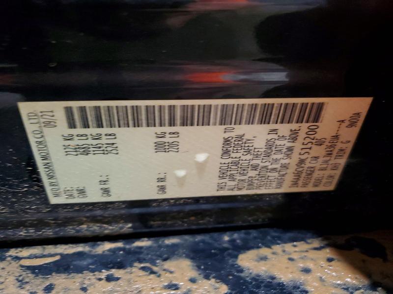 Продаж на аукціоні авто 2021 Nissan Maxima, vin: 1N4AA6CV9MC515200, номер лоту: 49339016