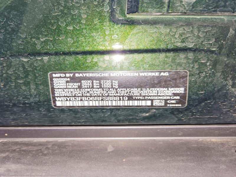 Продаж на аукціоні авто 2024 Bmw I4, vin: WBY83FB06RFS88819, номер лоту: 49542606
