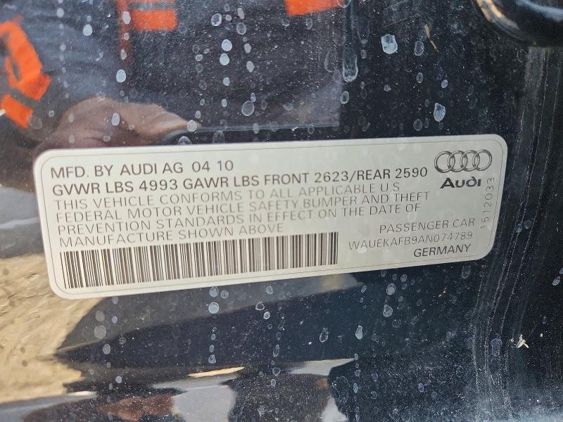Продаж на аукціоні авто 2010 Audi A6, vin: WAUEKAFB9AN074789, номер лоту: 51262016