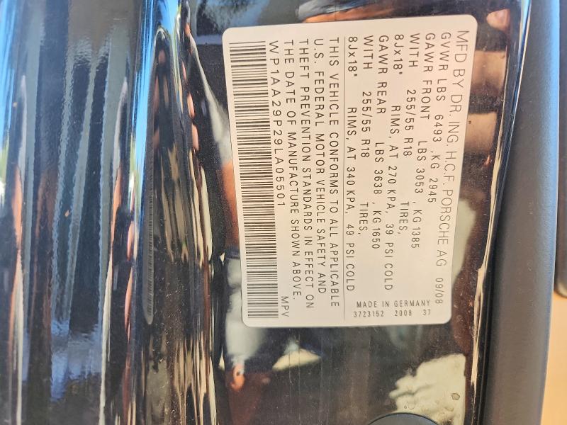 Aukcja sprzedaży 2009 Porsche Cayenne, vin: WP1AA29P29LA05501, numer aukcji: 50522756