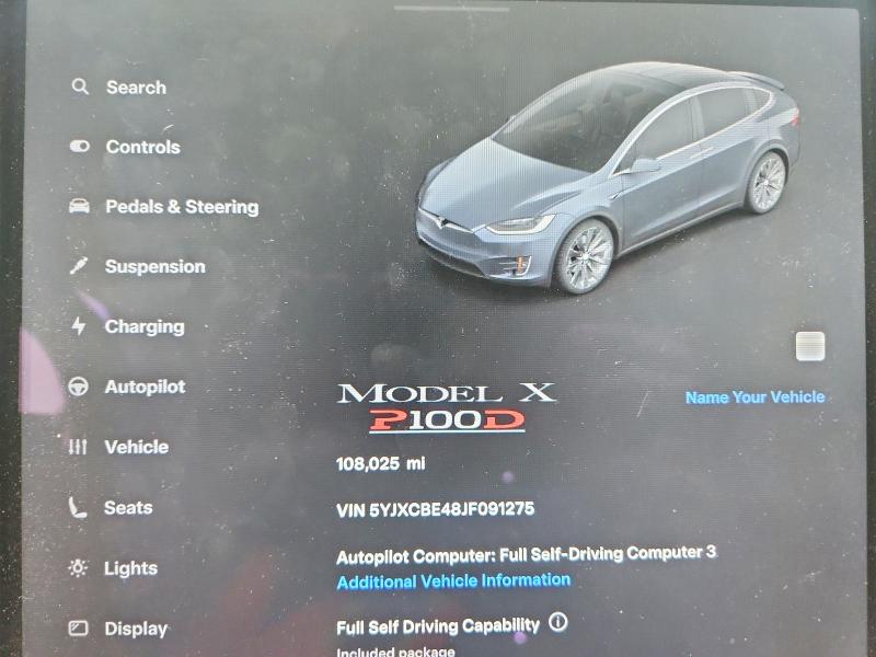 Продаж на аукціоні авто 2018 Tesla Model X, vin: 5YJXCBE48JF091275, номер лоту: 50646176