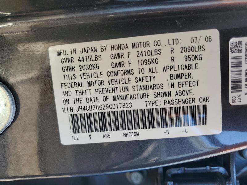 Продаж на аукціоні авто 2009 Acura Tsx, vin: JH4CU26629C017823, номер лоту: 48293676