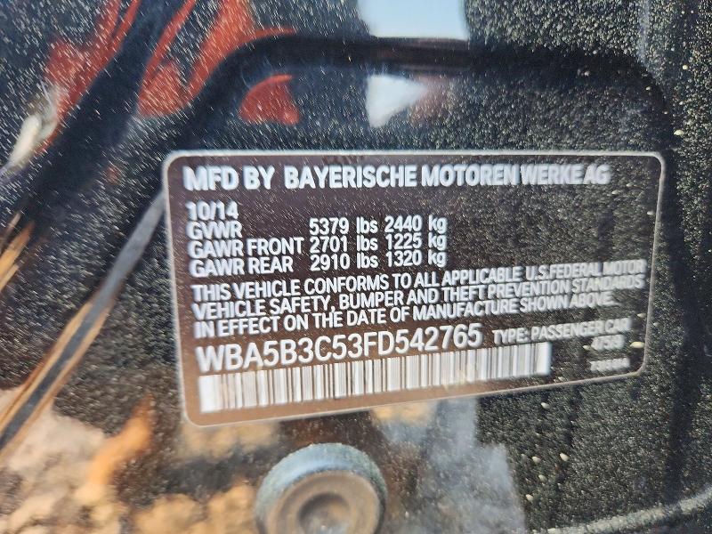 Aukcja sprzedaży 2015 Bmw 535, vin: WBA5B3C53FD542765, numer aukcji: 50721156