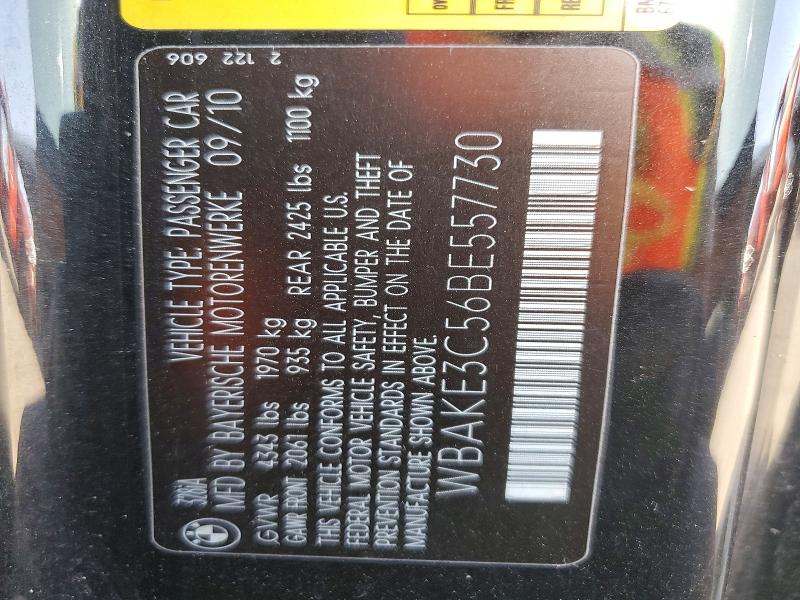 51399926 :رقم المزاد ، WBAKE3C56BE557730 vin ، 2011 Bmw 328 مزاد بيع