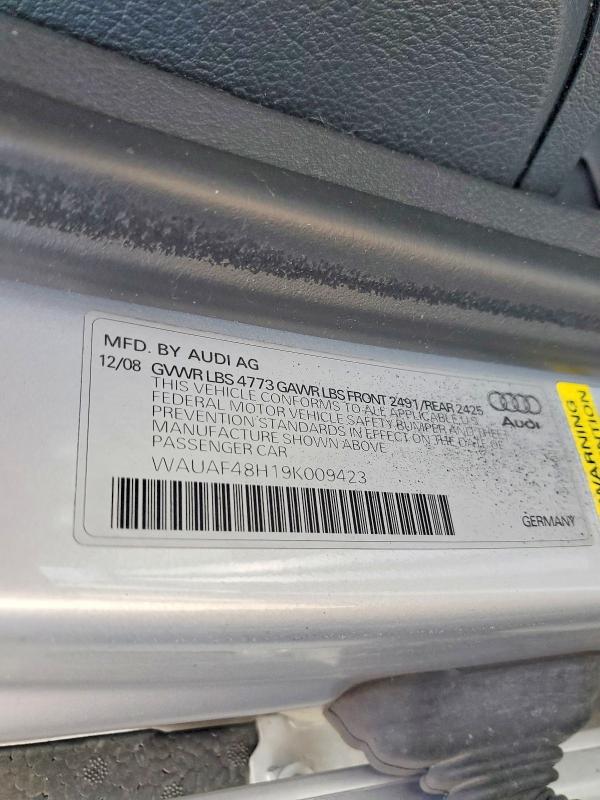 Продажа на аукционе авто 2009 Audi A4, vin: WAUAF48H19K009423, номер лота: 51998676