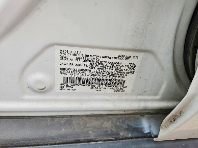 2015 Mitsubishi Outlander Sport მანქანა იყიდება აუქციონზე, vin: 4A4AP3AU4FE048074, აუქციონის ნომერი: 51647676