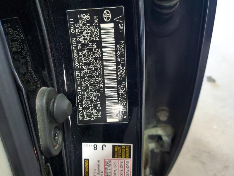 Продажа на аукционе авто 2011 Toyota Prius, vin: JTDKN3DU2B5321584, номер лота: 50454166