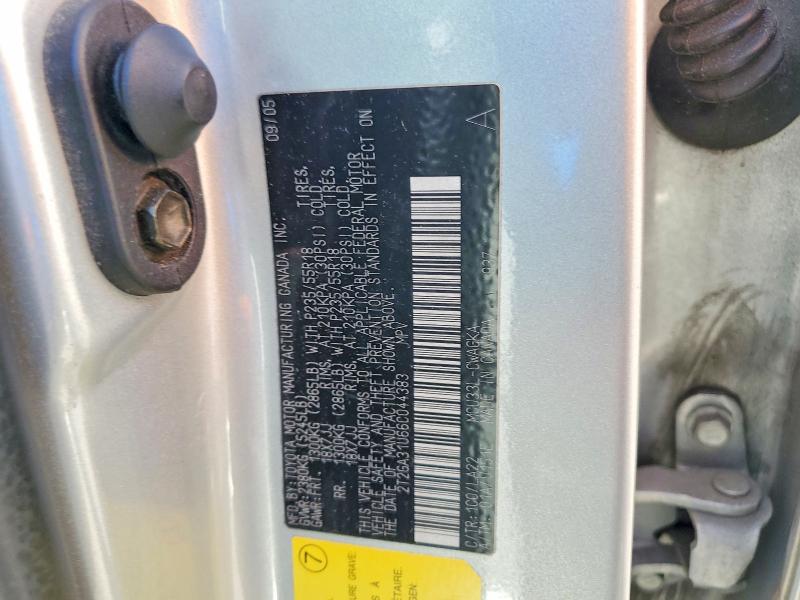 48194536 :رقم المزاد ، 2T2GA31U66C044383 vin ، 2006 Lexus Rx 330 مزاد بيع