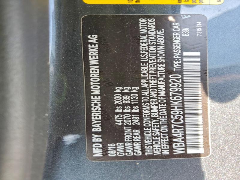 Продажа на аукционе авто 2017 Bmw 430i, vin: WBA4R7C59HK679920, номер лота: 49486426