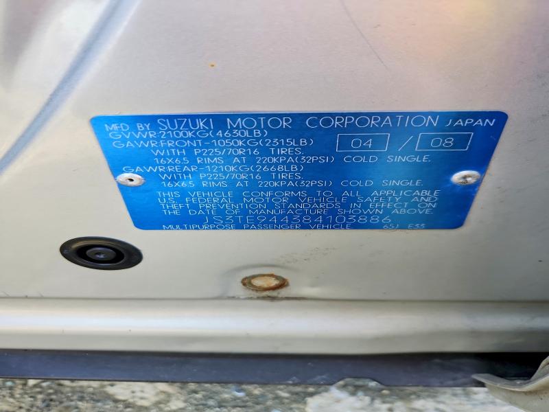 51353346 :رقم المزاد ، JS3TE944384103886 vin ، 2008 Suzuki Grand Vitara مزاد بيع