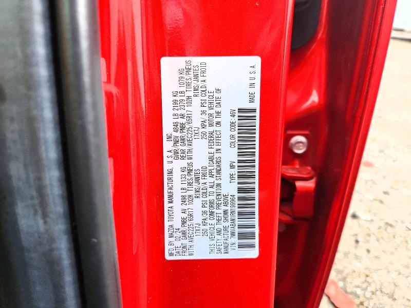 Aukcja sprzedaży 2024 Mazda Cx-50, vin: 7MMVABAM1RN199964, numer aukcji: 48396776