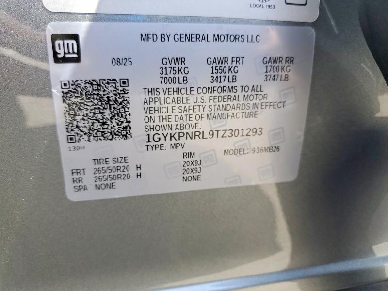 Продаж на аукціоні авто 2026 Cadillac Lyriq, vin: 1GYKPNRL9TZ301293, номер лоту: 51198866