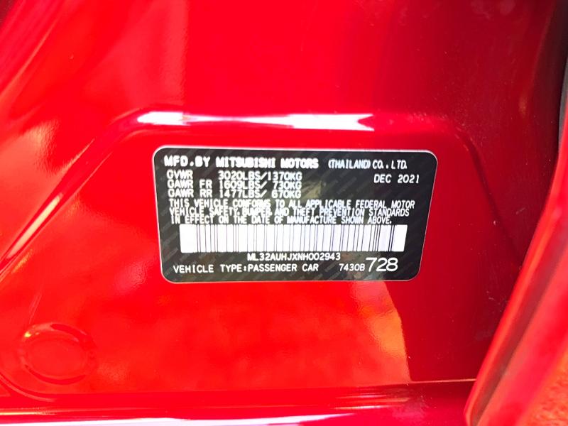 Продаж на аукціоні авто 2022 Mitsubishi Mirage, vin: ML32AUHJXNH002943, номер лоту: 50364356