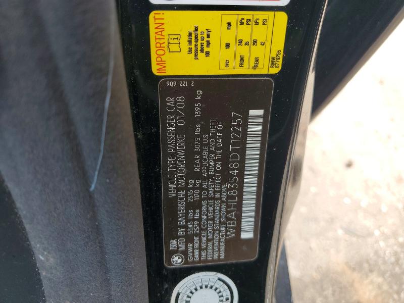 Aukcja sprzedaży 2008 Bmw 750, vin: WBAHL83548DT12257, numer aukcji: 51961926