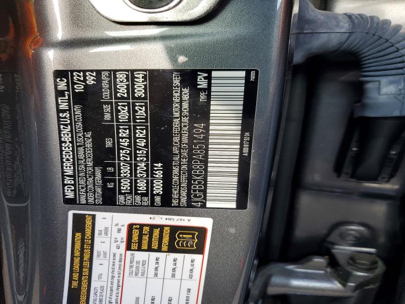 Продаж на аукціоні авто 2023 Mercedes-benz Gle, vin: 4JGFB5KB8PA851494, номер лоту: 51632246