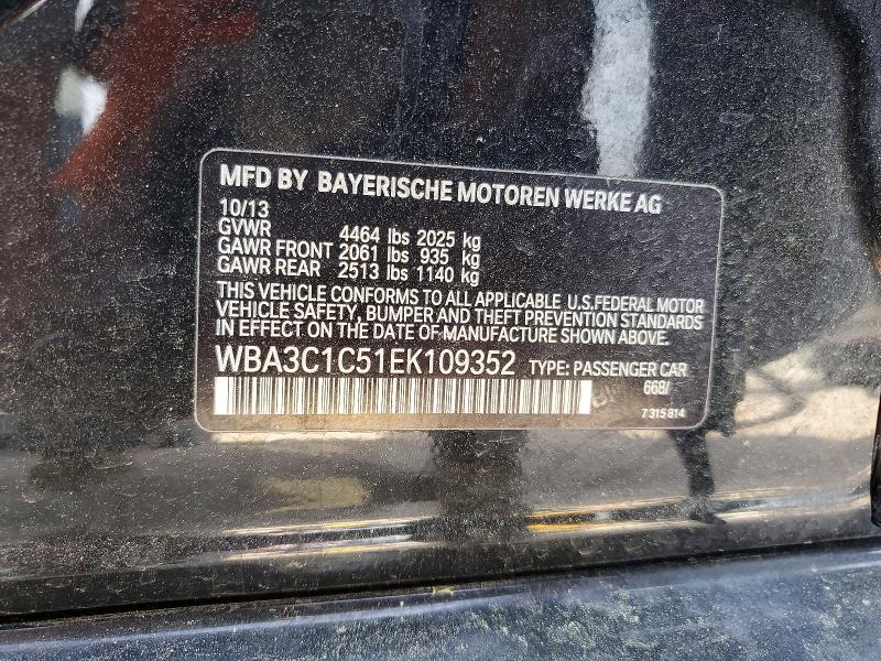 2014 Bmw 328 მანქანა იყიდება აუქციონზე, vin: WBA3C1C51EK109352, აუქციონის ნომერი: 49824776