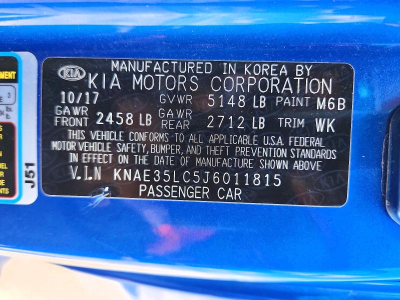 2018 Kia Stinger მანქანა იყიდება აუქციონზე, vin: KNAE35LC5J6011815, აუქციონის ნომერი: 51467576