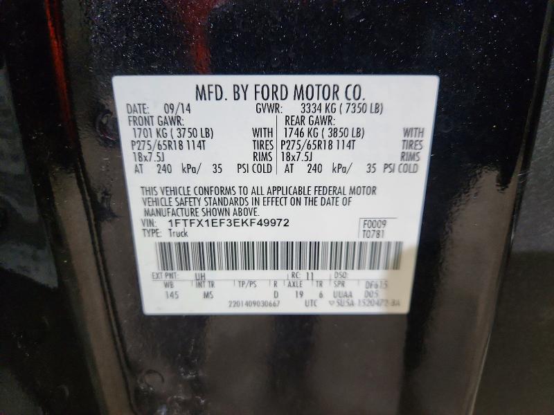 50794686 :رقم المزاد ، 1FTFX1EF3EKF49972 vin ، 2014 Ford F150 مزاد بيع