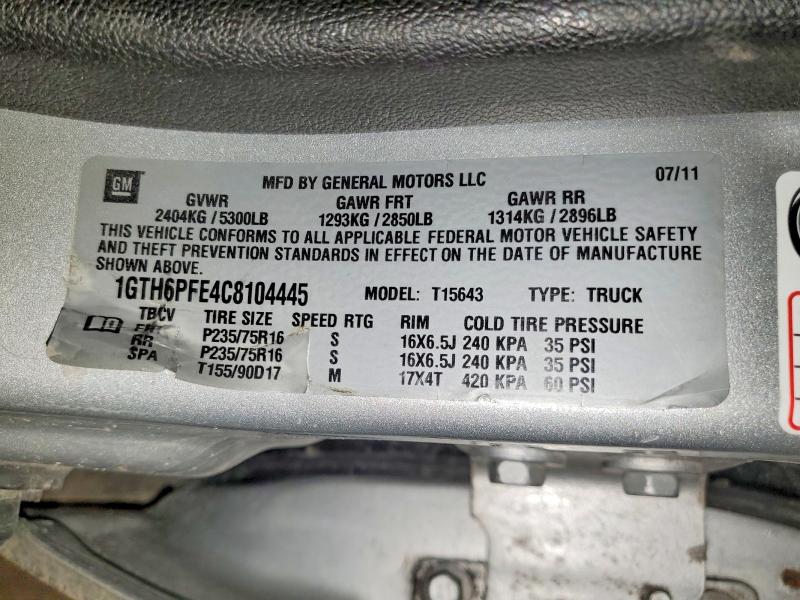 Aukcja sprzedaży 2012 Gmc Canyon, vin: 1GTH6PFE4C8104445, numer aukcji: 49340406