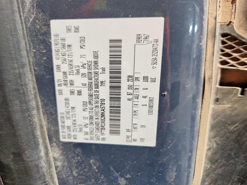 2021 Ford Transit მანქანა იყიდება აუქციონზე, vin: 1FTBR3X82MKA57810, აუქციონის ნომერი: 50435256