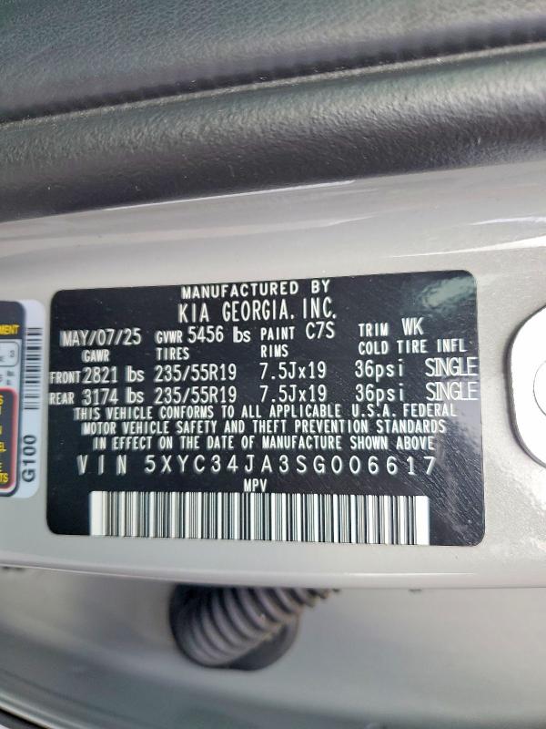 Aukcja sprzedaży 2025 Kia Ev6, vin: 5XYC34JA3SG006617, numer aukcji: 51248676