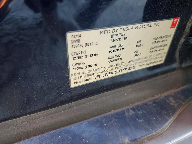 Aukcja sprzedaży 2014 Tesla Model S, vin: 5YJSA1S1XEFP33232, numer aukcji: 48503626