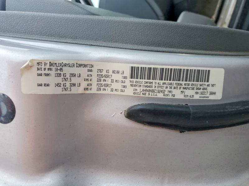 Продаж на аукціоні авто 2006 Jeep Grand Cherokee, vin: 1J4HR48N86C182452, номер лоту: 49938606