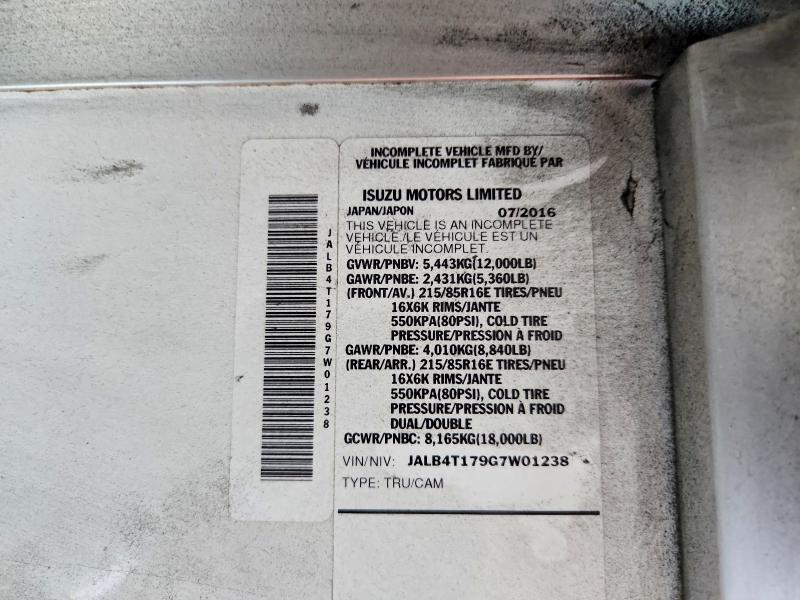 Продаж на аукціоні авто 2016 Isuzu Npr, vin: JALB4T179G7W01238, номер лоту: 53283906