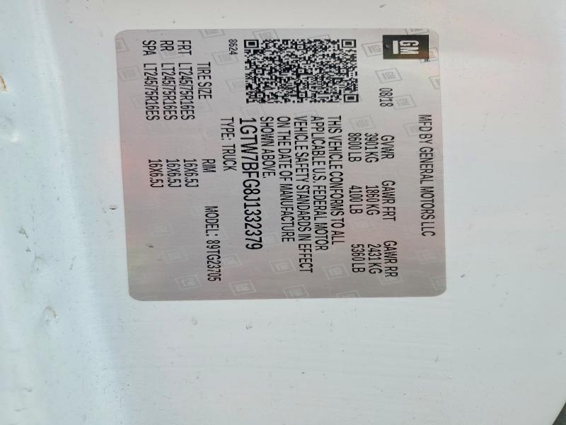 Aukcja sprzedaży 2018 Gmc Savana, vin: 1GTW7BFG8J1332379, numer aukcji: 47745376