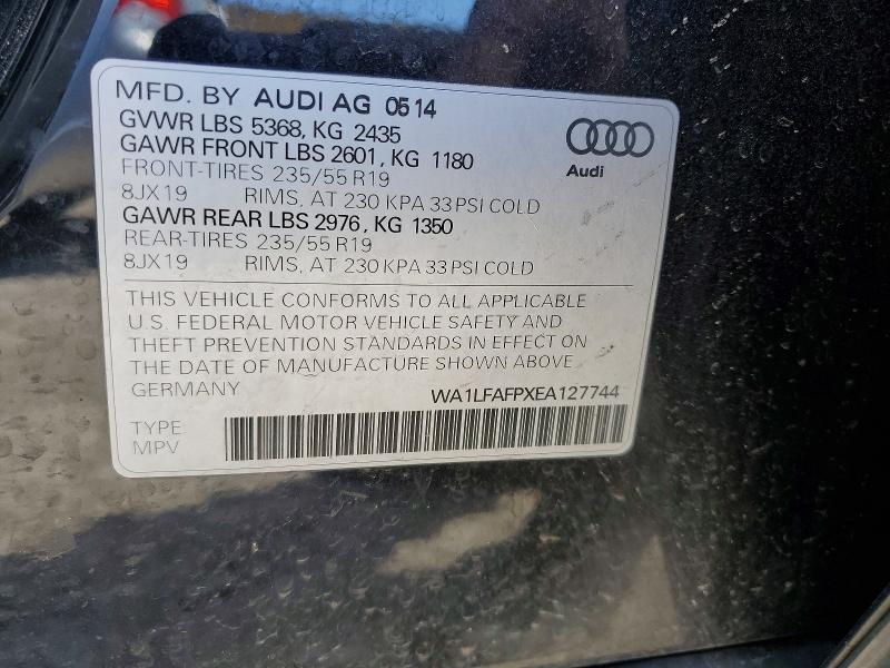 Продаж на аукціоні авто 2014 Audi Q5, vin: WA1LFAFPXEA127744, номер лоту: 50148636