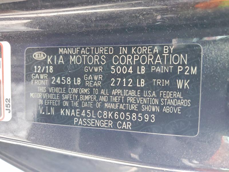 Продажа на аукционе авто 2019 Kia Stinger, vin: KNAE45LC8K6058593, номер лота: 50893416