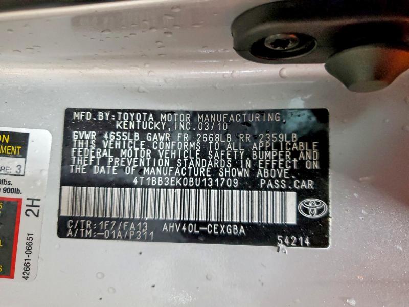 Aukcja sprzedaży 2011 Toyota Camry, vin: 4T1BB3EK0BU131709, numer aukcji: 51846656