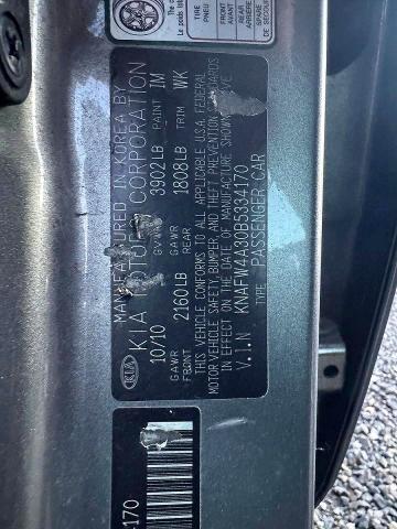 Aukcja sprzedaży 2011 Kia Forte, vin: KNAFW4A30B5334170, numer aukcji: 51909046