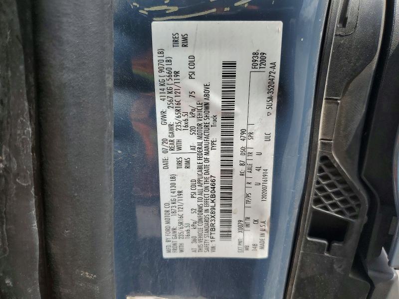 Aukcja sprzedaży 2020 Ford Transit, vin: 1FTBR3X89LKB04667, numer aukcji: 49304426