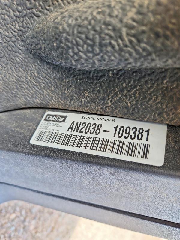 2020 Club Car Tempo Lithium მანქანა იყიდება აუქციონზე, vin: AN2038109381, აუქციონის ნომერი: 49709426