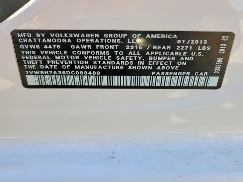 Aukcja sprzedaży 2013 Volkswagen Passat, vin: 1VWBH7A36DC088489, numer aukcji: 49177876