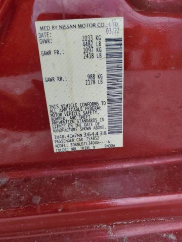 Aukcja sprzedaży 2022 Nissan Altima, vin: 1N4BL4CW7NN364438, numer aukcji: 51104236