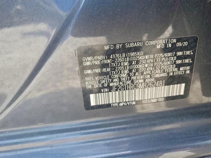 Aukcja sprzedaży 2021 Subaru Crosstrek, vin: JF2GTHRC9MH262481, numer aukcji: 49372166