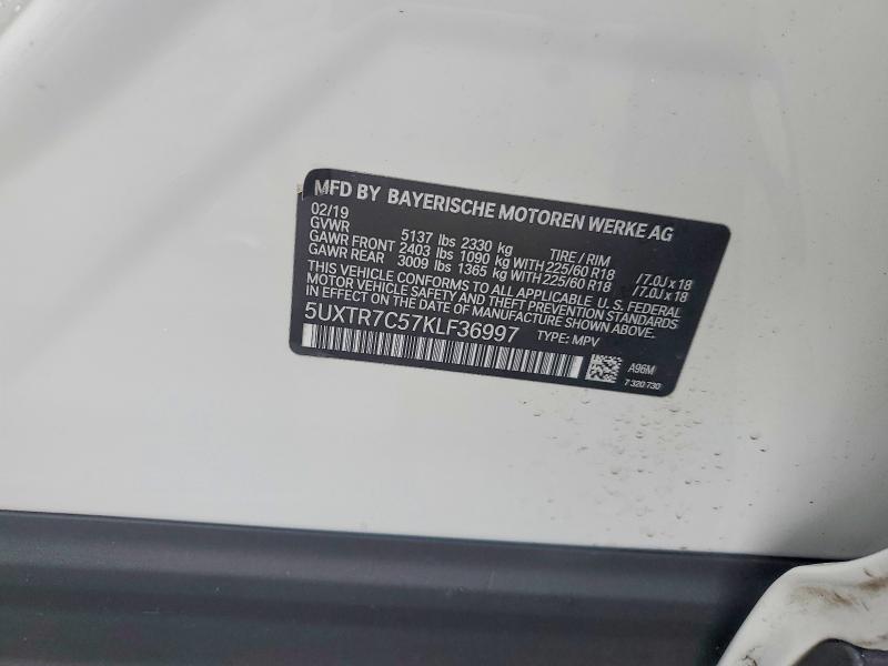 Продажа на аукционе авто 2019 Bmw X3, vin: 5UXTR7C57KLF36997, номер лота: 50599646