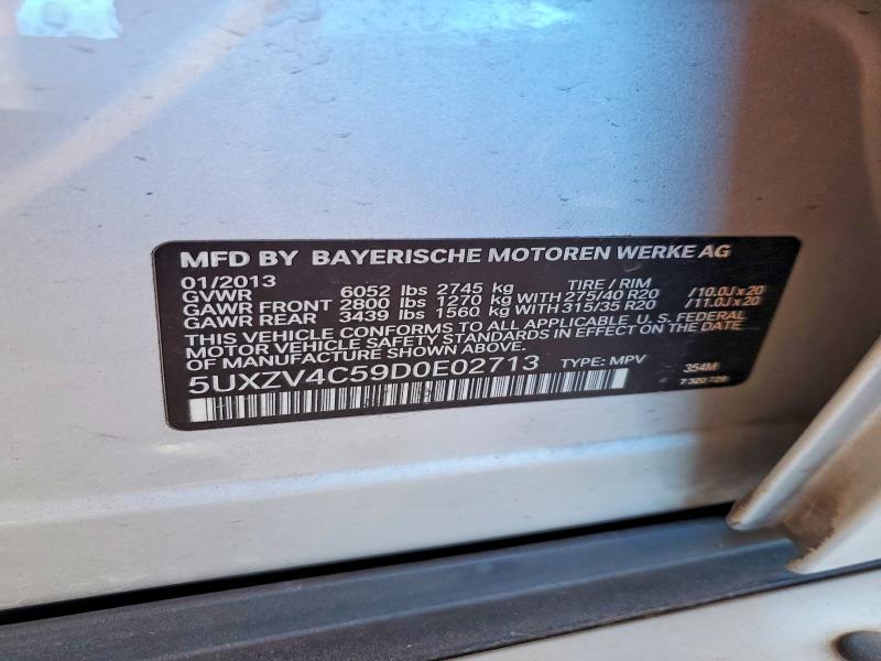 Aukcja sprzedaży 2013 Bmw X5, vin: 5UXZV4C59D0E02713, numer aukcji: 50913626