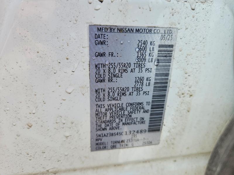 Продажа на аукционе авто 2025 Nissan Murano, vin: 5N1AZ3BS4SC132489, номер лота: 51805836