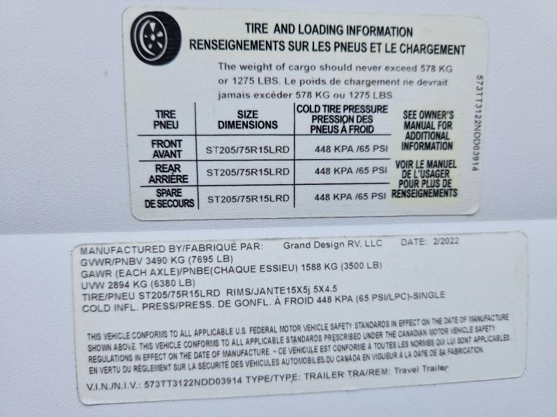 Продажа на аукционе авто 2022 Grand Design Transcend, vin: 573TT3122NDD03914, номер лота: 52544536