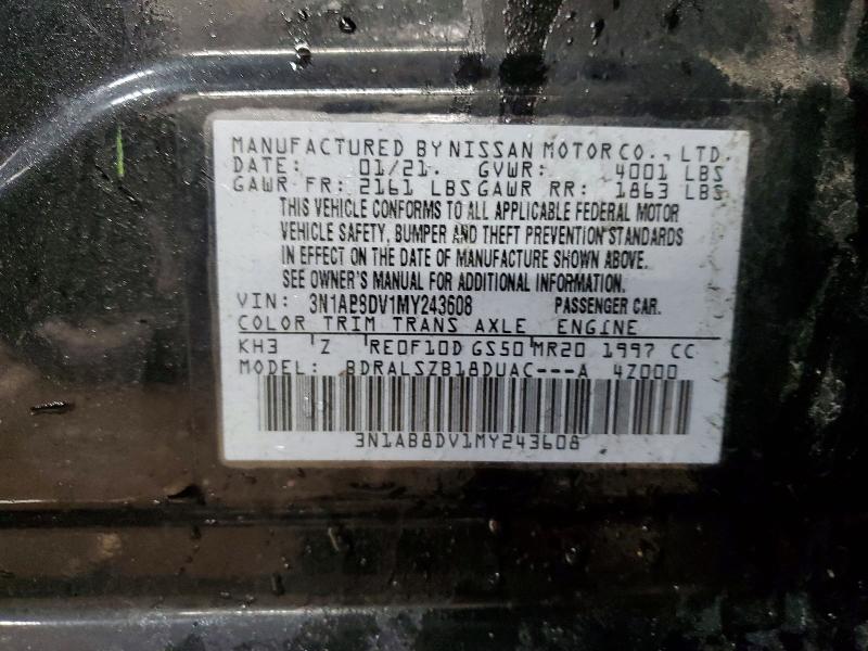 Продажа на аукционе авто 2021 Nissan Sentra, vin: 3N1AB8DV1MY243608, номер лота: 49008996