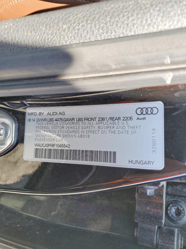 Aukcja sprzedaży 2015 Audi A3, vin: WAUCJGFF8F1045542, numer aukcji: 49314406