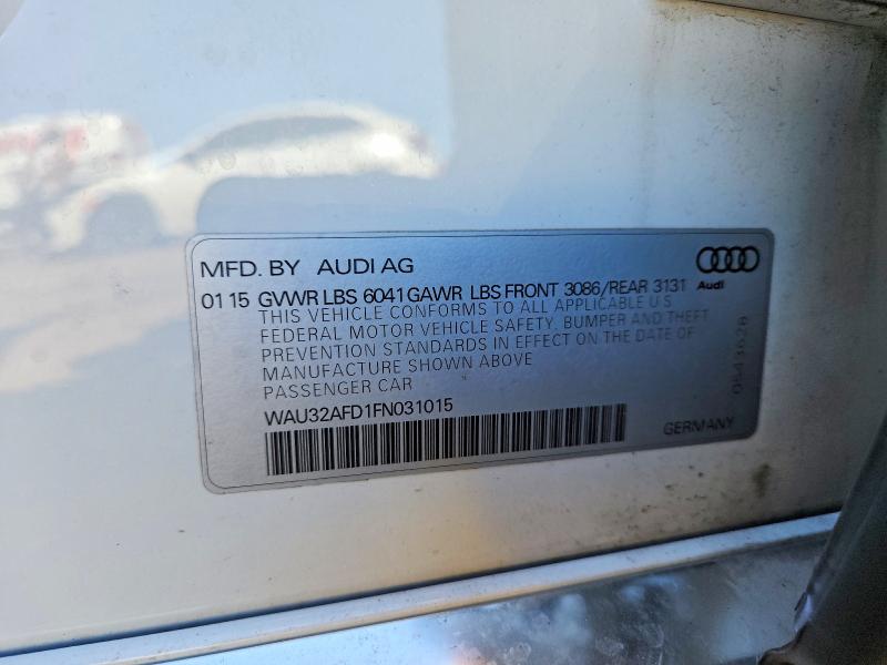 Aukcja sprzedaży 2015 Audi A8, vin: WAU32AFD1FN031015, numer aukcji: 50574036