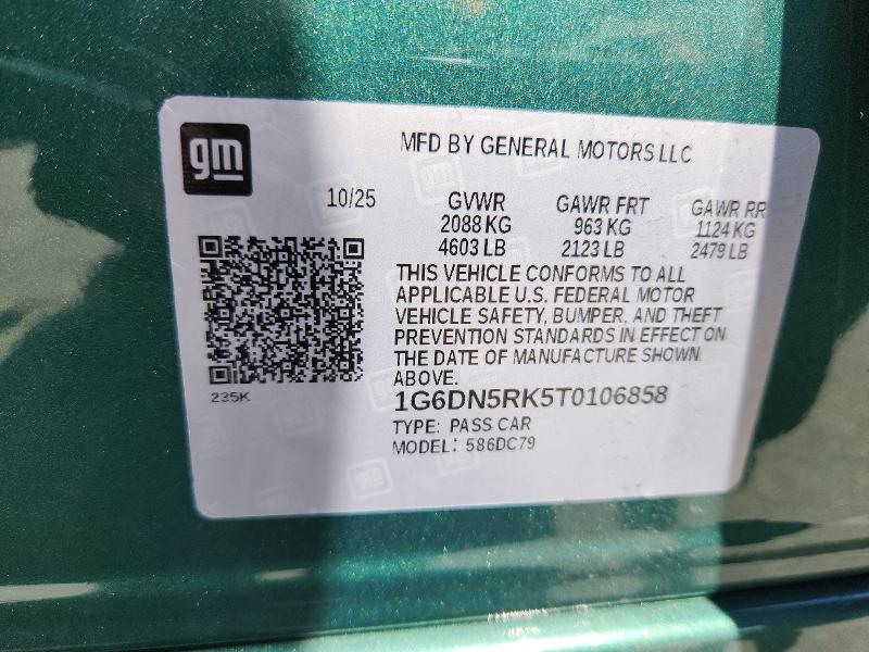Продажа на аукционе авто 2026 Cadillac Ct5, vin: 1G6DN5RK5T0106858, номер лота: 51945536