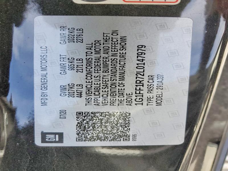 Aukcja sprzedaży 2020 Chevrolet Camaro, vin: 1G1FF1R72L0147979, numer aukcji: 49765816