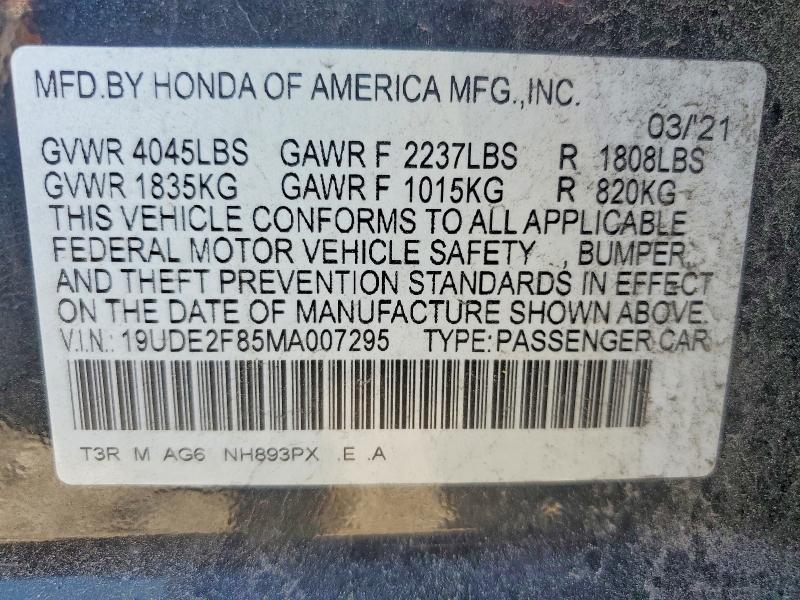 Продажа на аукционе авто 2021 Acura Ilx, vin: 19UDE2F85MA007295, номер лота: 46337996